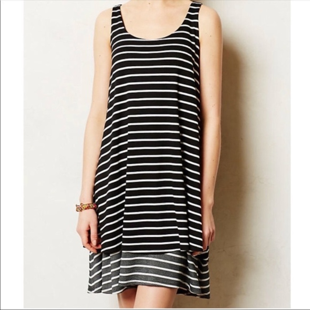 Anthropologie striped swing dress